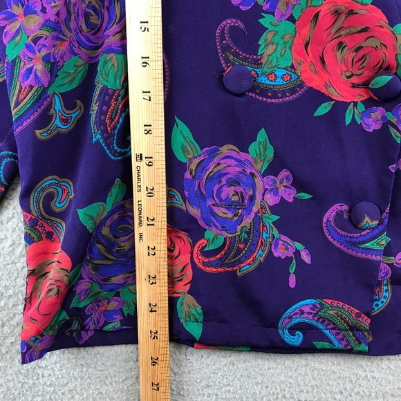 Vintage Victoria's Secret Gold Label Purple Paisley PJ Set size S - Picture 8 of 14